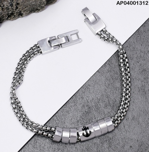 [AP04001312] PULSERA PLATD.  III ANCLA III 081649-W177