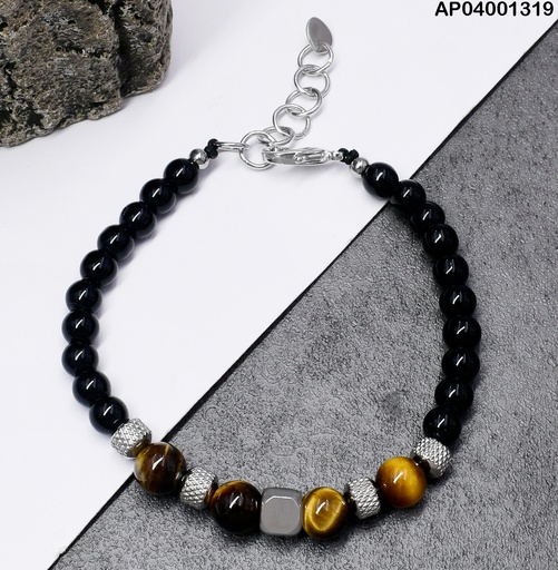[AP04001319] PULSERA PLATD. 0O0O0O0O0 CAFE / NEGRA 081661