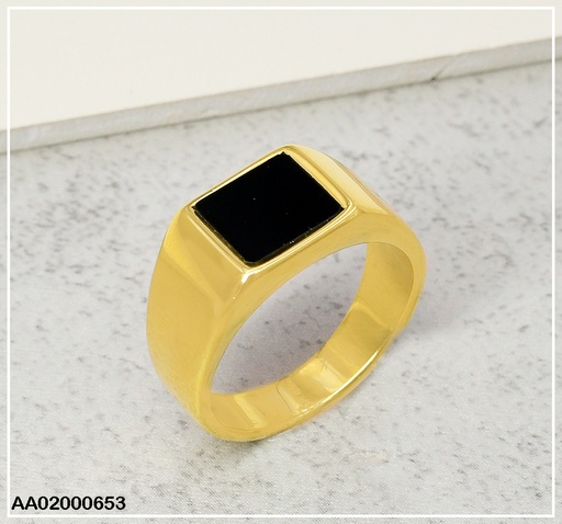 [AA02000653] ANILLO DORADO VARON DE MESA CUADRO⬛080345
