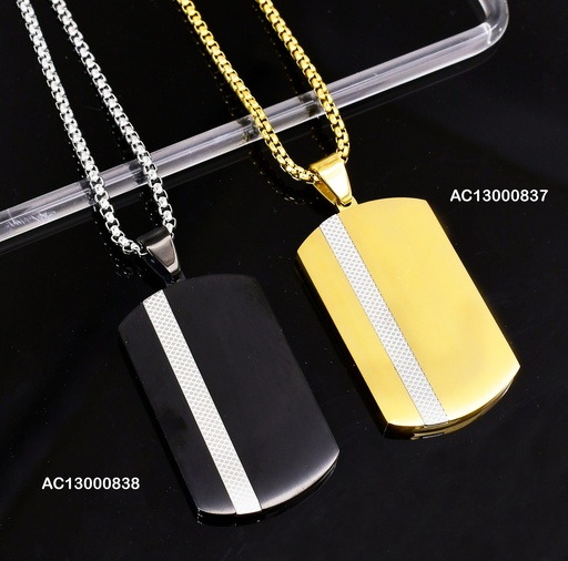 [AC13000837] CADENA PLACA RECTANGULAR LINEA 081711-W177