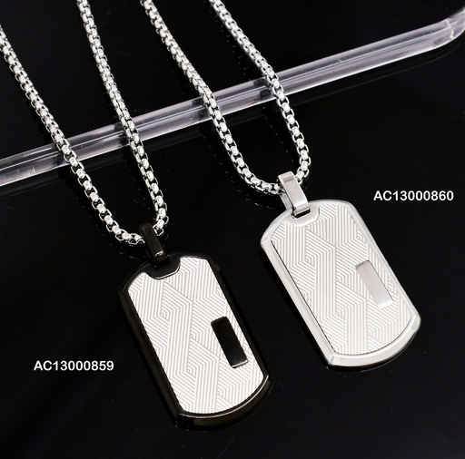 [AC13000860] CADENA PLATD. PLACA GRABADO 081695-W177