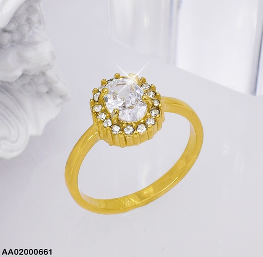 [AA02000661] ANILLO DORADO SOLITARIO 080350