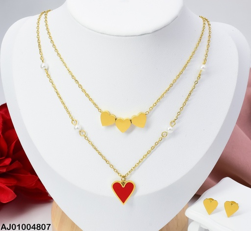 [AJ01004807] JUEGO CAD. DOBLE CORAZON ROJO 080387-054 (NPE2025)