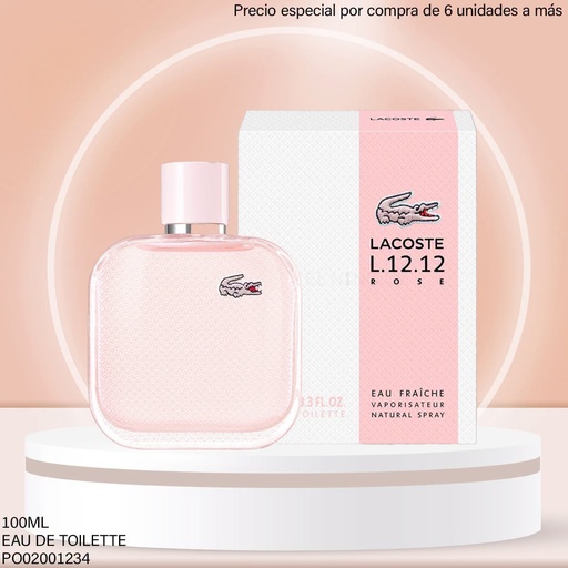 [PO02001234] PERFUME LACOSTE L.12.12 ROSE EAU FRAICHE EDT 100ML