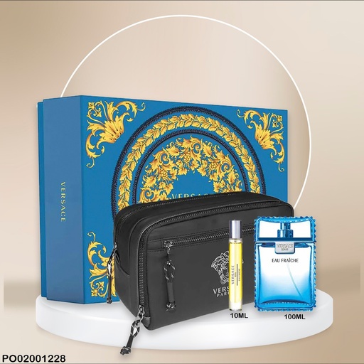 [PO02001228] ESTUCHE PERFUMES VERSACE EAU FRAICHE 3PCS/COSMETIQUERA