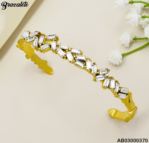 [AB03000370] BRAZALETE RECTANGULOS ZIRC.  080489-066