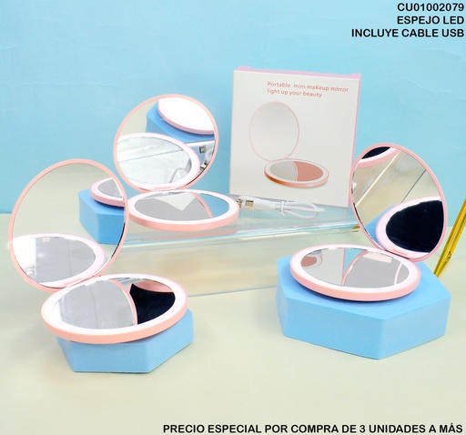 [CU01002079] MINI ESPEJO LED USHAS ADH-XL-08
