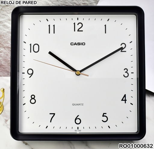 [RO01000632] RELOJ DE PARED CUADRADO SEC/FLUIDO CASIO IQ-152-1D