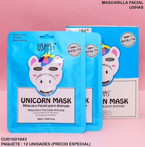 [CU01002091] MASCARILLA FACIAL UNICORNIO MK030