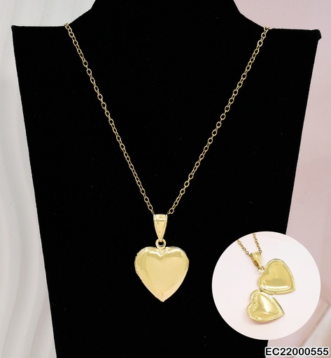 [EC22000555] CADENA DIJE CORAZON RELICARIO CE040-9