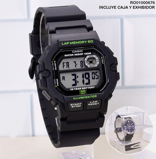 [RO01000676] RELOJ DIGITAL CRONO ALARM ILLUM CASIO WS-1400H-1A #3511