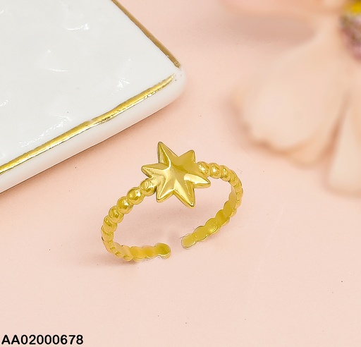 [AA02000678] ANILLO PELOTITAS CENTRO ESTRELLA RA053-131 AJUSTABLE