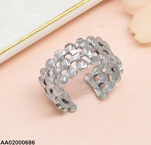 [AA02000686] ANILLO PLAT.ENREJADO ANCHO RA079-131 AJUSTABLE