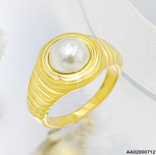 [AA02000712] ANILLO PERLA LINEAS LATERALES 3R3000394