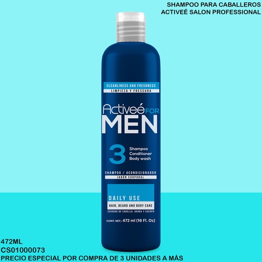 [CS01000073] SHAMPOO ACTIVEE FOR MEN 3 EN 1 472ML