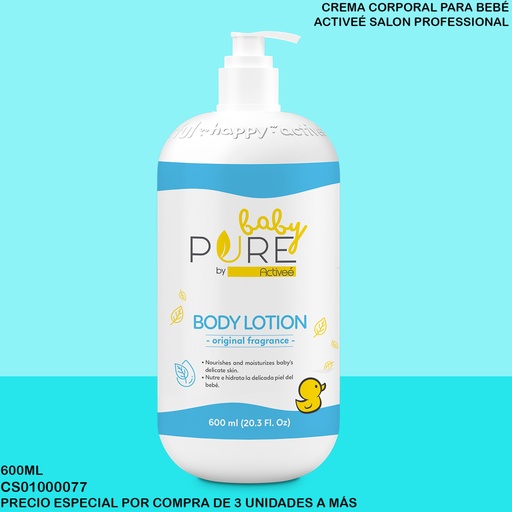 [CS01000077] CREMA BABY PURE BY ACTIVEE ORIGINAL 600ML