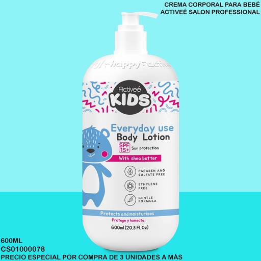 [CS01000078] CREMA CORPORAL ACTIVEE KIDS 600ML