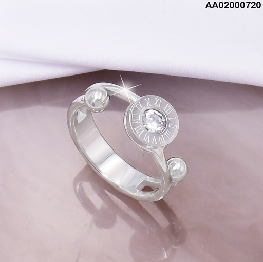 [AA02000720] ANILLO PLATD. O RELOJ ZIRC. 080357-113