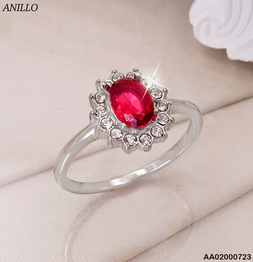 [AA02000723] ANILLO PLATD. OVALO ZIRC. 080368-W81