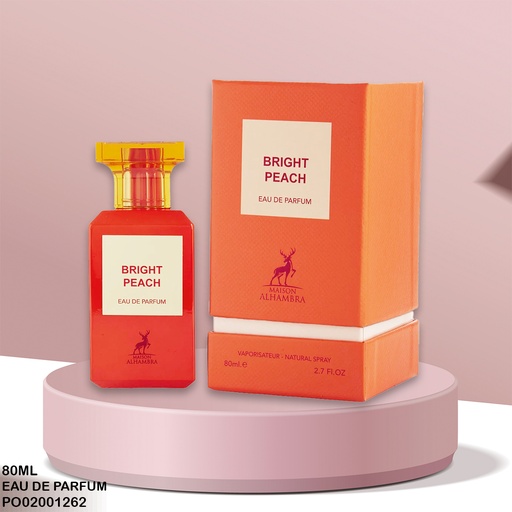 [PO02001262] PERFUME BRIGHT PEACH MAISON ALHAMBRA EDP 80ML