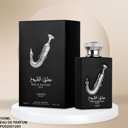 [PO02001263] PERFUME ISHQ AL SHUYUKH SILVER LATTAFA 100ML EDP