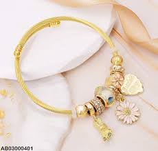 [AB03000401] BRAZALALETE C/CHARM CORAZON-FLOR ROSA F1434-100