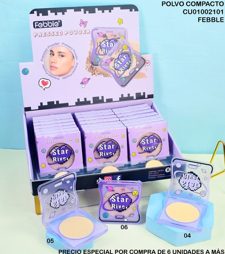 [CU01002101] POLVO COMPACTO STAR RIVER OPEN FBF004-B FEBBLE