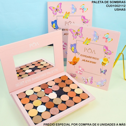 [CU01002112] PALETA DE SOMBRAS 35 TONOS POA MARIPOSAS 2088