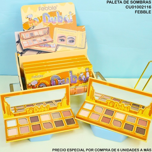 [CU01002116] PALETA 12 TONOS SOMBRAS TO DUBAI FEBBLE FBF005
