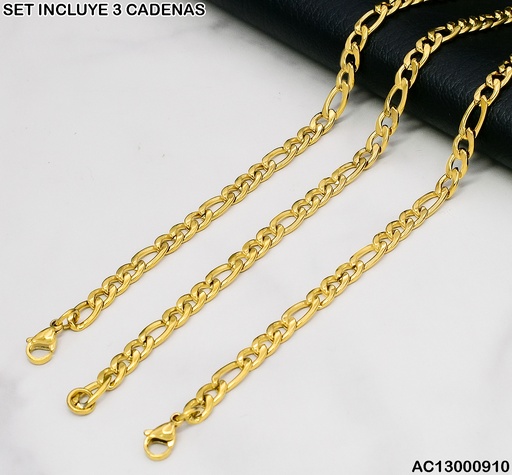 [AC13000910] SET DE 3 CADENA PARA CABALLERO 3 EN 1 757R805-86/607R804-86 1.4NK