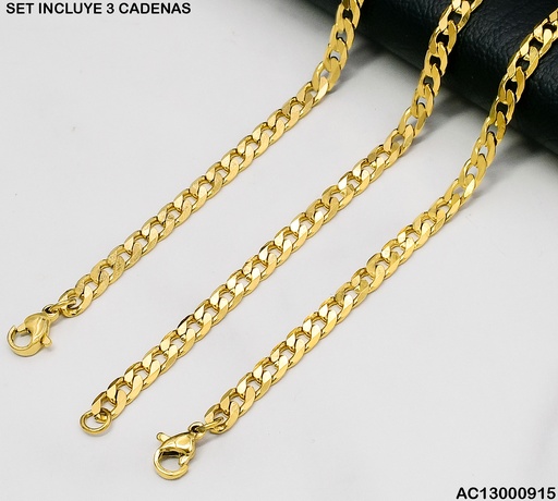 [AC13000915] PAQ. 3 CADENA PARA CABALLERO MARTILLADA 557-C4574-86 1.2NK