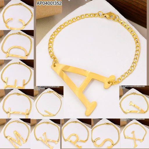 [AP04001352] PULSERA INICIALES LETRAS/TAMAÑOS SURT.A7561-541