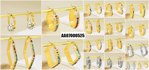 [AA07000525] ARGOLLAS B.F DORADAS PLATEADAS  SURTIDAS