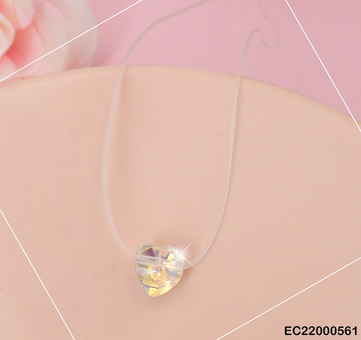 [EC22000561] CADENA NYLON CORAZON CRISTAL ATRAVESADO A4401