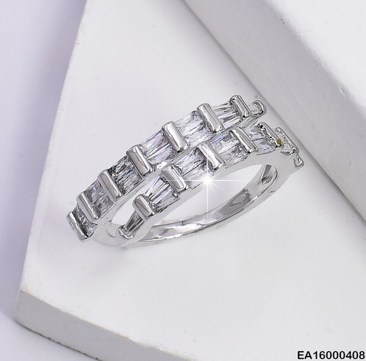 [EA16000408] ANILLO PLATD. ZIRCONIAS 006E4367-267
