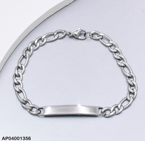 [AP04001356] PULSERA PLATD. PLACA 3EN1 1.6NK 002A6068-67