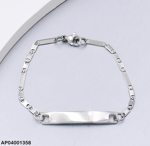 [AP04001358] PULSERA PLATEADA FINA 2.5NK 002A3942-415 DISEÑOS SURT.