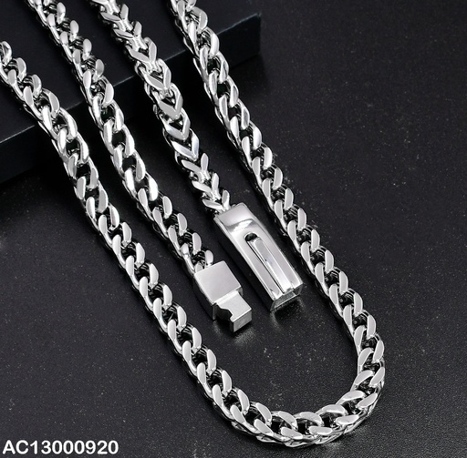 [AC13000920] CADENA PLATEADA CANDADO RECTANGULAR AC2N2003096-G029