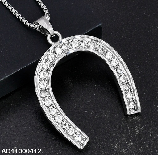 [AD11000412] DIJE PLATEADO HERRADURA C/ZIRCONIAS 080669-106T