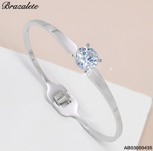 [AB03000435] BRAZALETE PLATD. ZIRCONIA CENTRO AB080452-W130