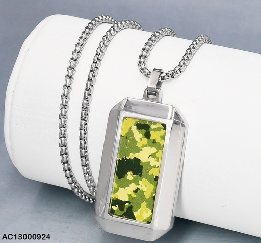 [AC13000924] CADENA VARON PLATEADA PLACA MILITAR 081708