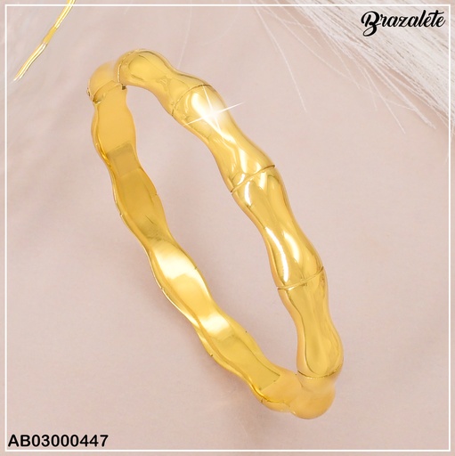 [AB03000447] BRAZALETE DORADO DISEÑO BAMBOO 080964-W43