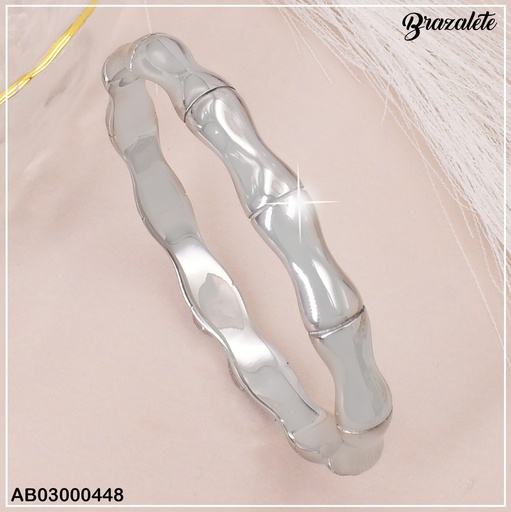 [AB03000448] BRAZALETE PLATEADO DISEÑO BAMBOO 080965-W43