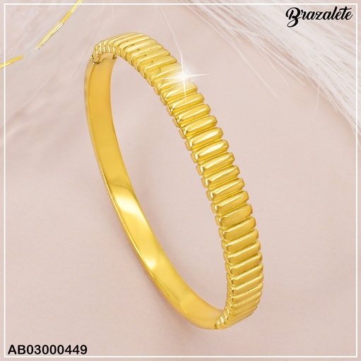 [AB03000449] BRAZALETE LINEAS GRABADAS VERTICALES 081029-W43