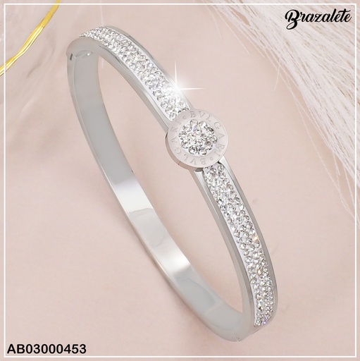 [AB03000453] BRAZALETE PLATEADO CARTIER C/ZIRCONIAS AB080517-148