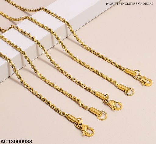 [AC13000938] PAQUETE 5 CADENAS LAZO 0.4NK 607F1622-86