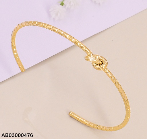 [AB03000476] BRAZALETE COL.  DORADO NUDO CENTRO BA123-131