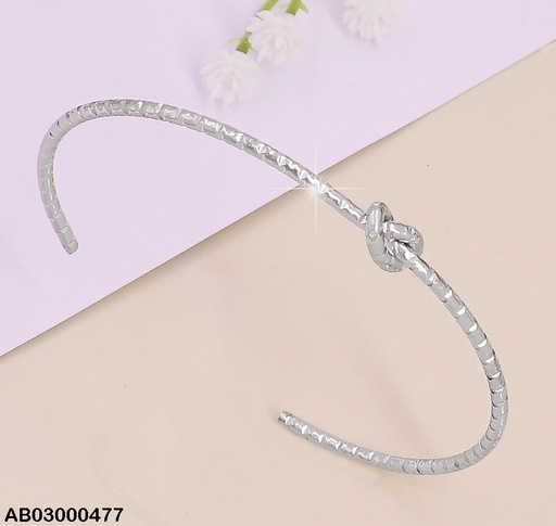 [AB03000477] BRAZALETE COL.  PLAT. NUDO CENTRO BA124-131