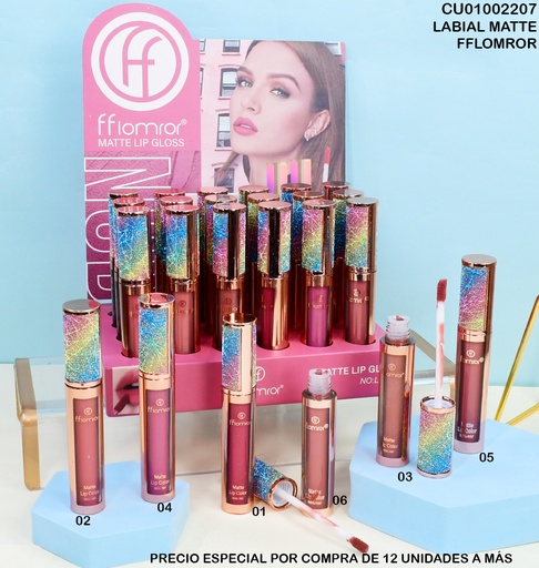 [CU01002207] LABIAL MATTE FFLOMROR L-1167 SURT.(TAPA ESCARCHADA)