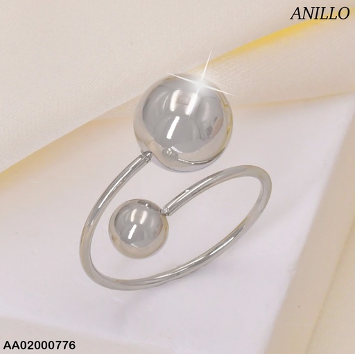 [AA02000776] ANILLO PLAT. AJUSTABLE PELOTA GRANDE/ PELOTA PEQ.RA145-131